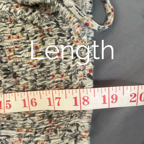 Willow & Root Long Sleeve Floral Crop Top with Ruching Size L - Picture 7 of 8